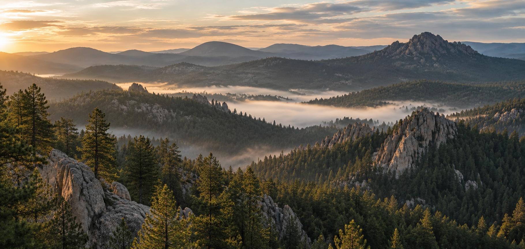 Black Hills ridgeline in early morning light